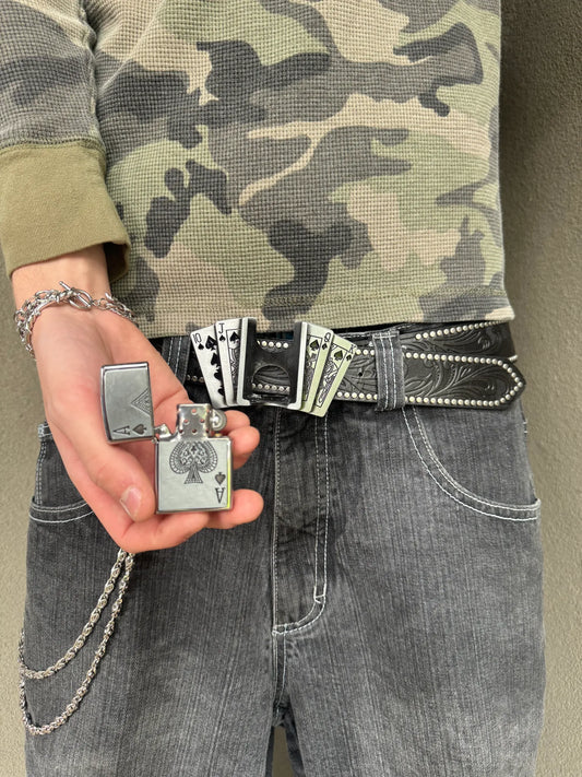 PLAYING CARDS LIGHTER BELT
