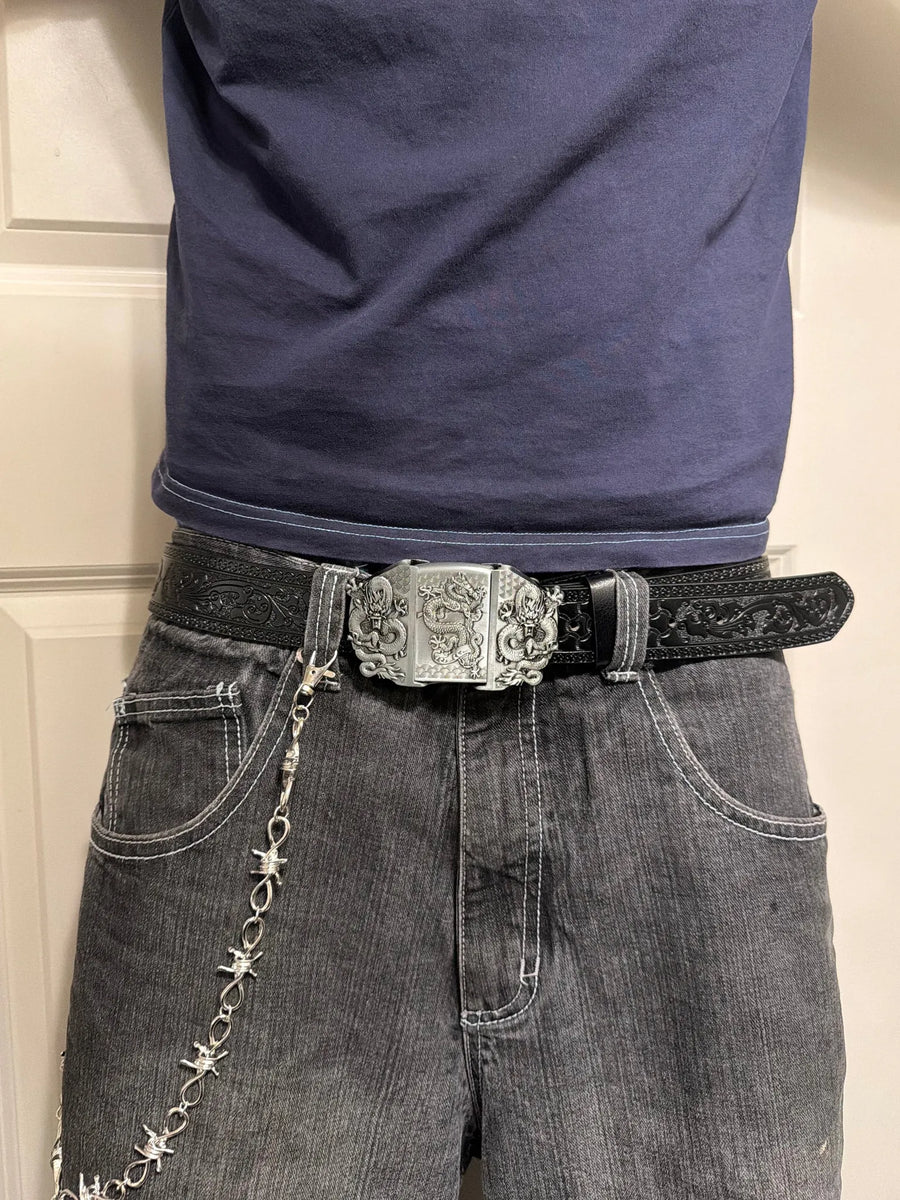 Mağazam 5 Cinturón con Encendedor Dragón Serpiente