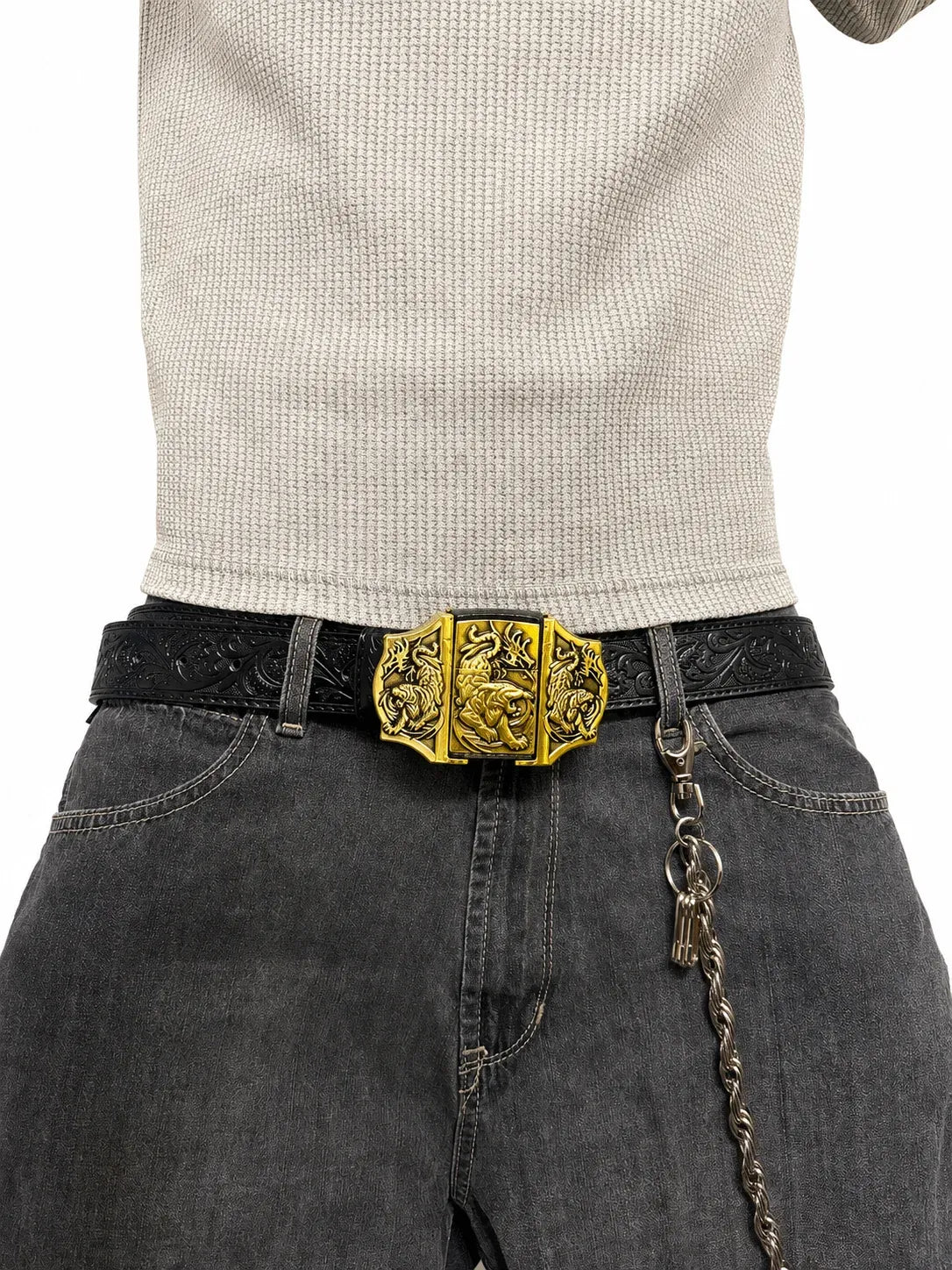 GOLD TIGER LIGHTER BELT