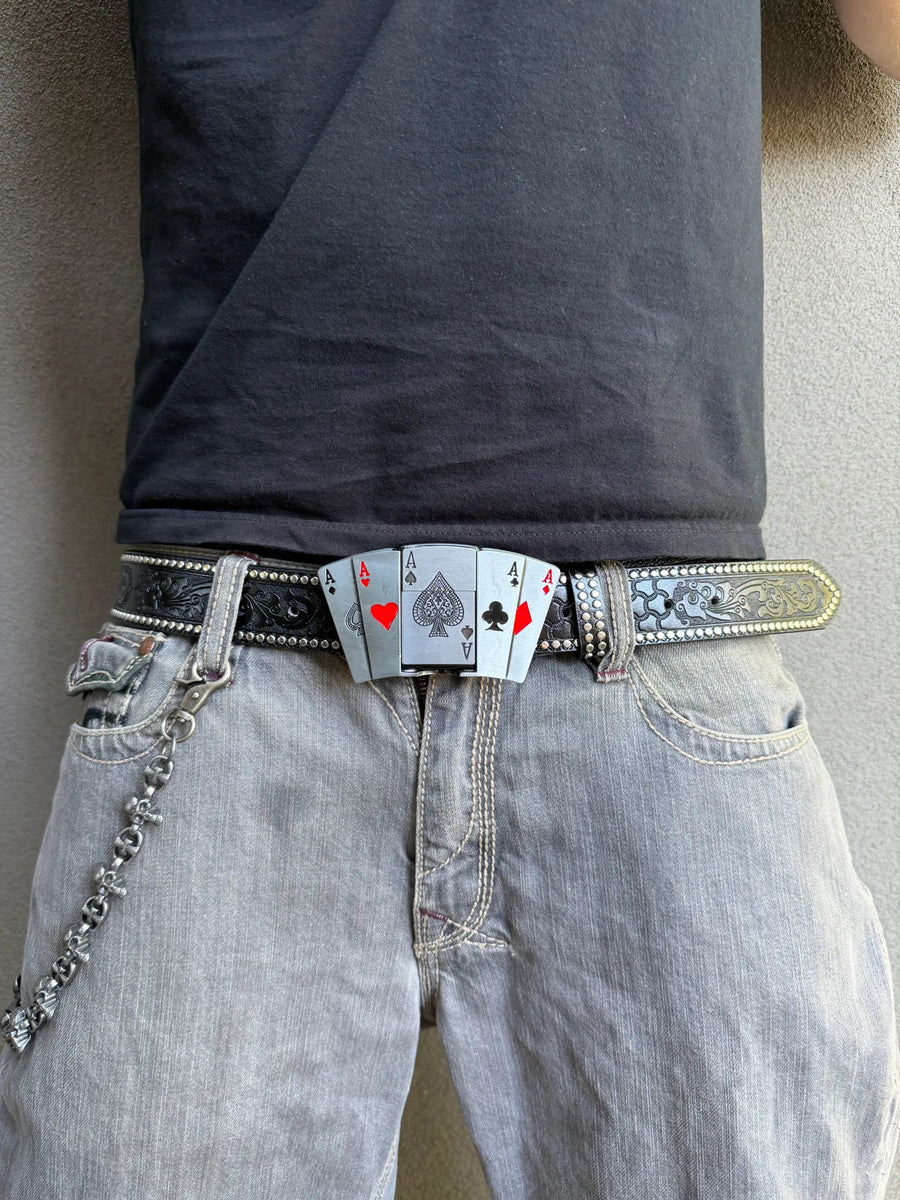 CRIMSON CARDS LIGHTER BELT
