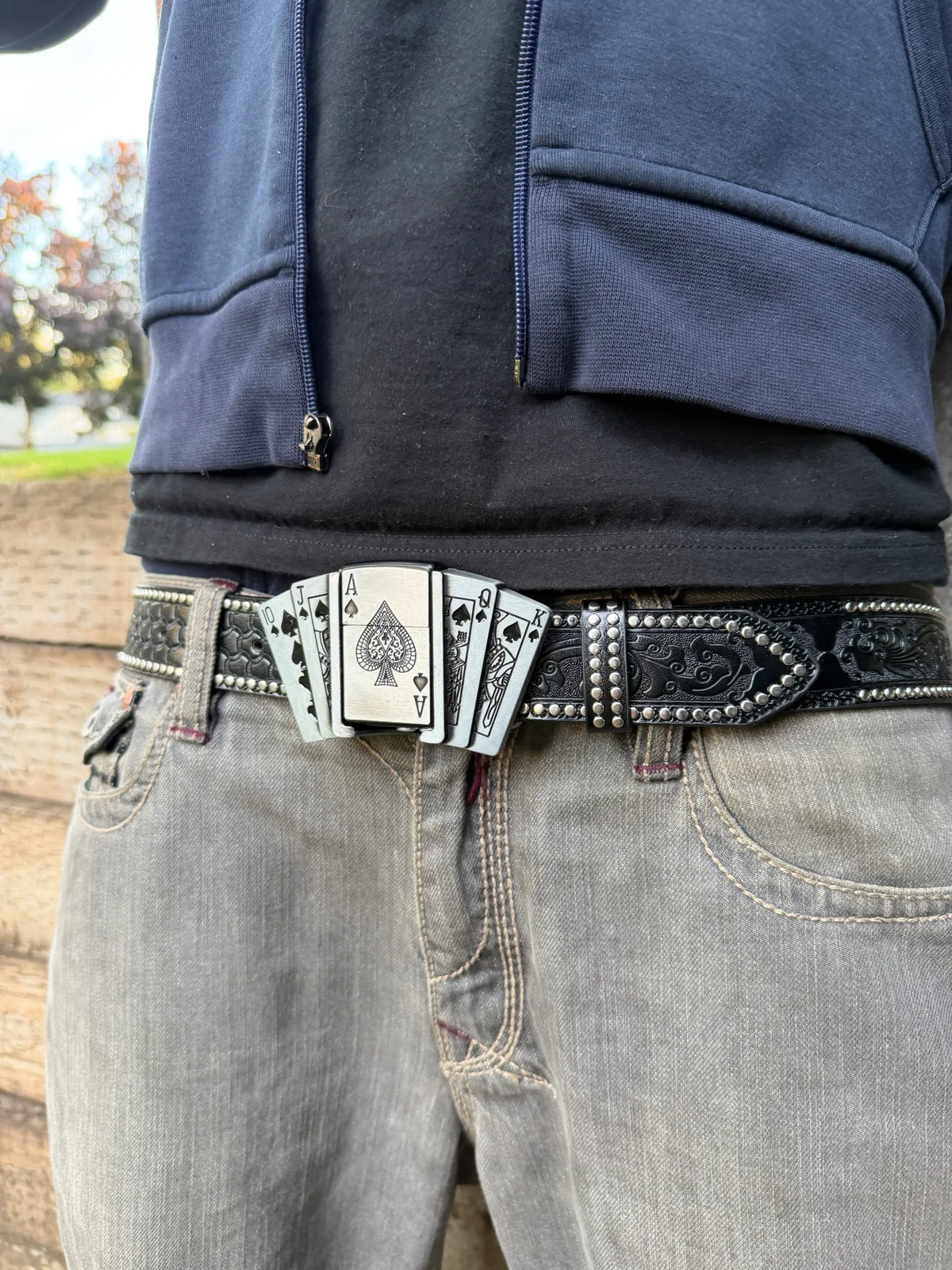 PLAYING CARDS LIGHTER BELT